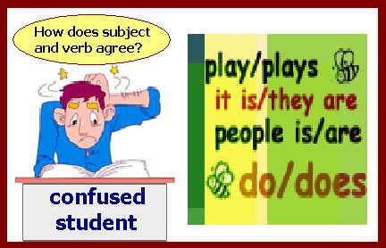 the hard tests come at the end of the fall|Subject Verb Agreement Flashcards .